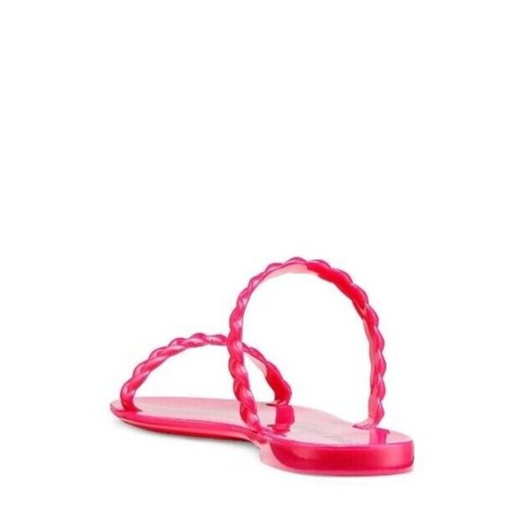 Stuart Weitzman $125 Braida Sawyer Jelly Orchid Pink Flat Sandals 6 36.5 BNIB! - Picture 10 of 14